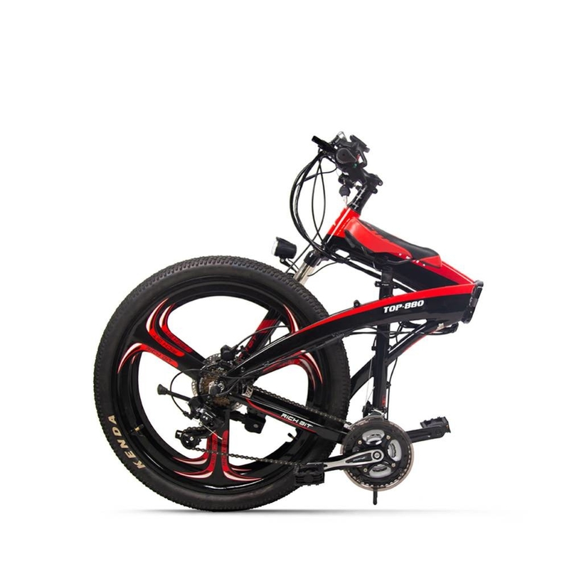Folding Mountain E Bike 36v 250w 9.6ah Lunar Rich Bit Top-880 26 Inch X 2.10 Tire